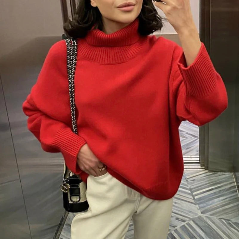 Soft Knit Turtleneck – Relaxed Pullover