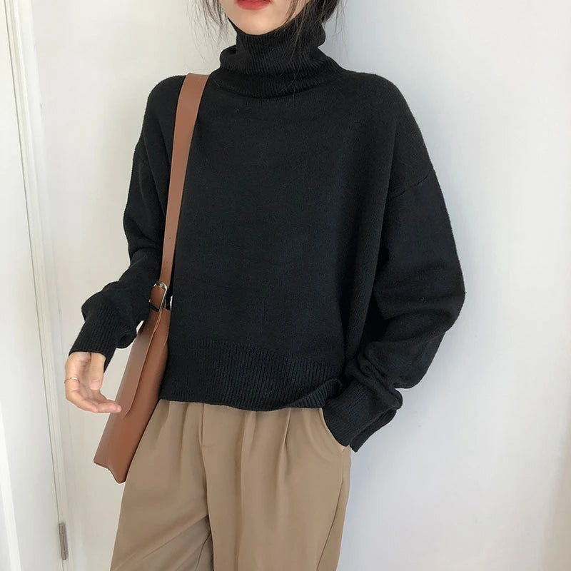 Soft Knit Turtleneck – Relaxed Pullover