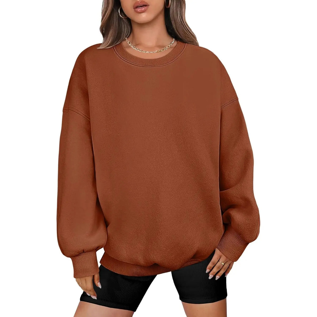 Oversized Fleece Sweatshirt – Drop Shoulder