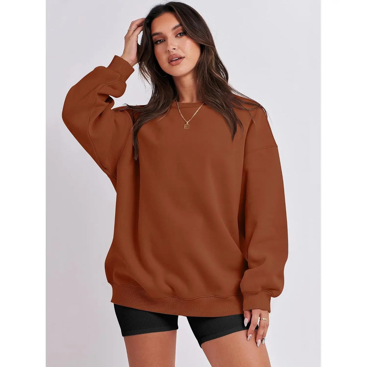 Oversized Fleece Sweatshirt – Drop Shoulder
