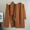 Knit Three-Piece Set – Cardigan, Sweater & Trousers