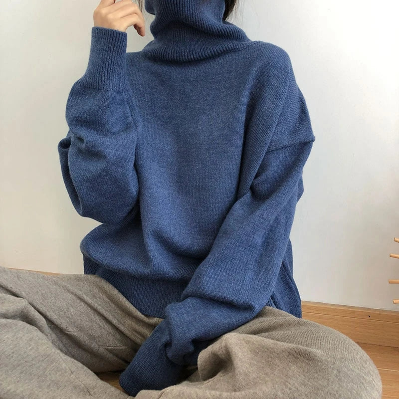 Soft Knit Turtleneck – Relaxed Pullover