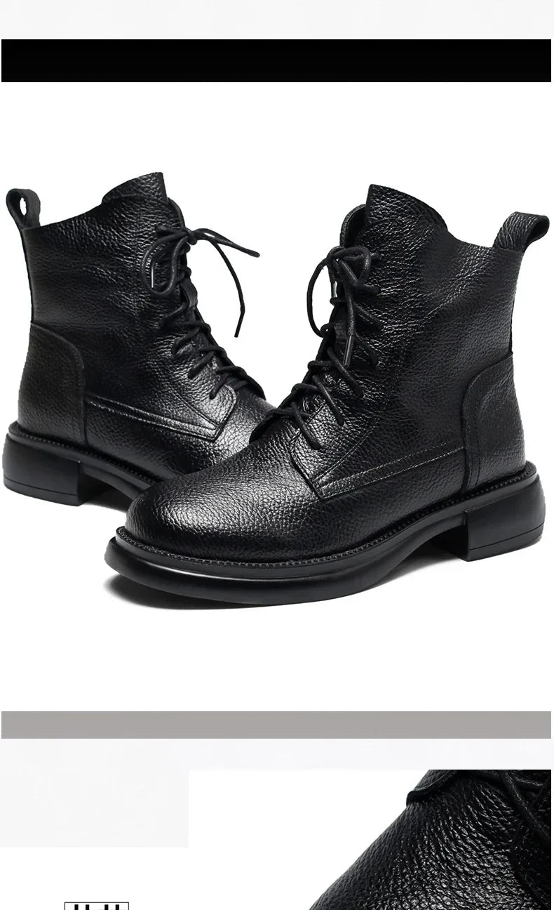 Plush-Lined Leather Ankle Booties
