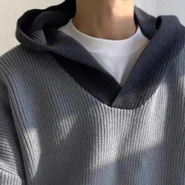 Retro High-Collar Hoodie – Relaxed Fit