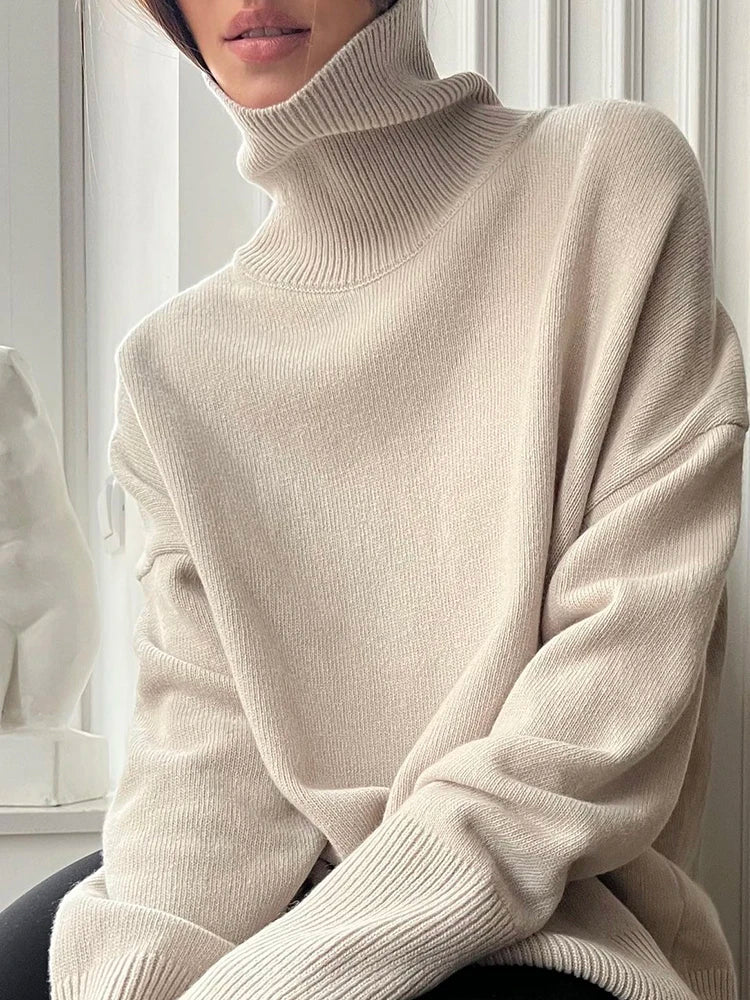 Soft Knit Turtleneck – Relaxed Pullover