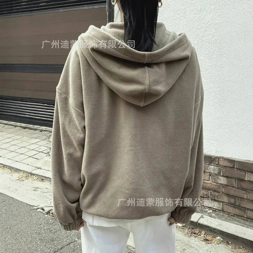 Embroidered Fleece Pullover Hoodie