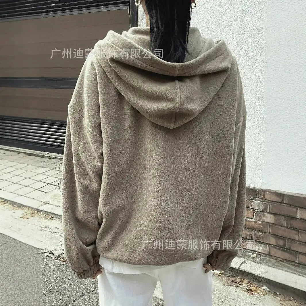 Embroidered Fleece Pullover Hoodie