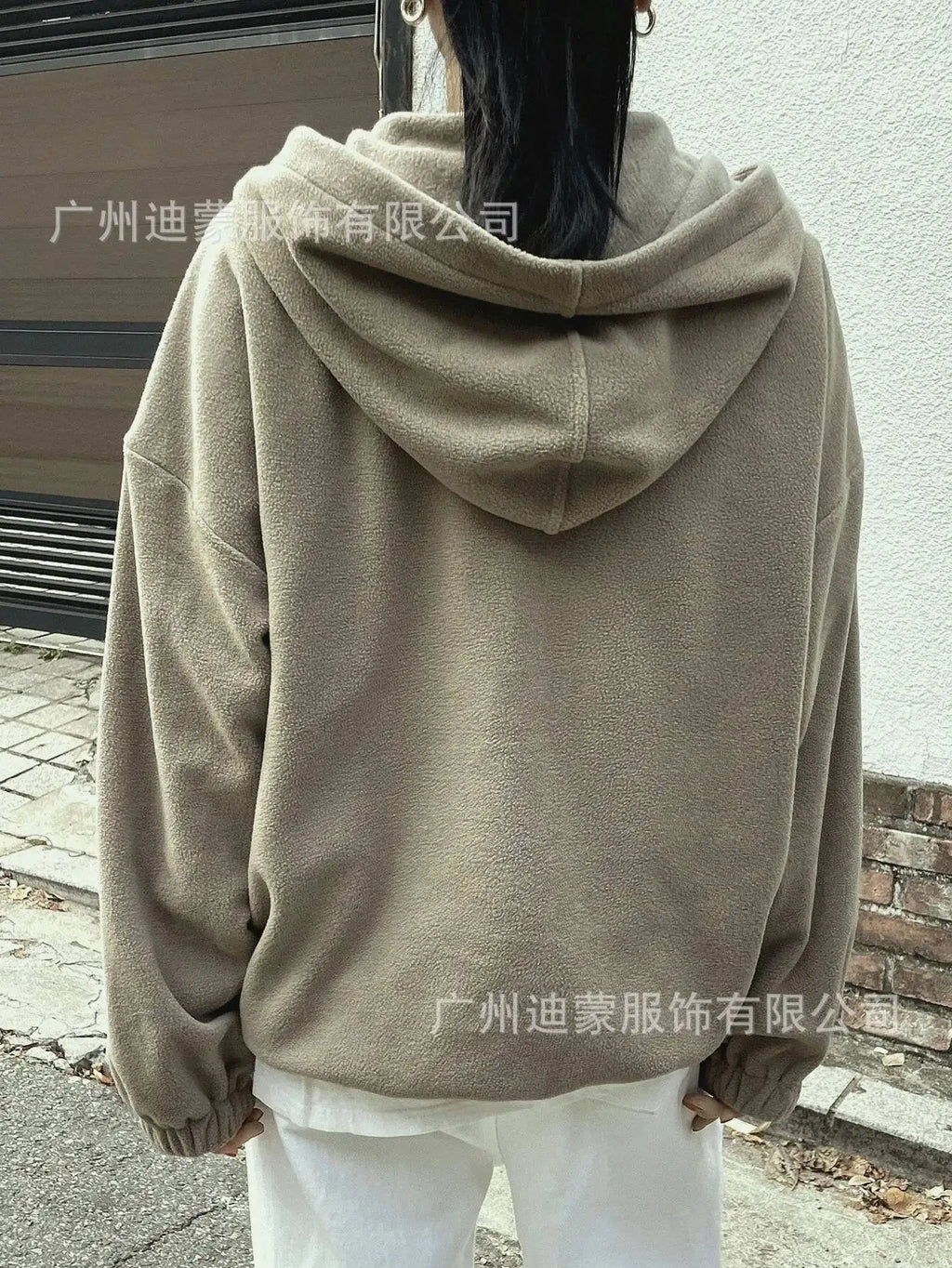 Embroidered Fleece Pullover Hoodie