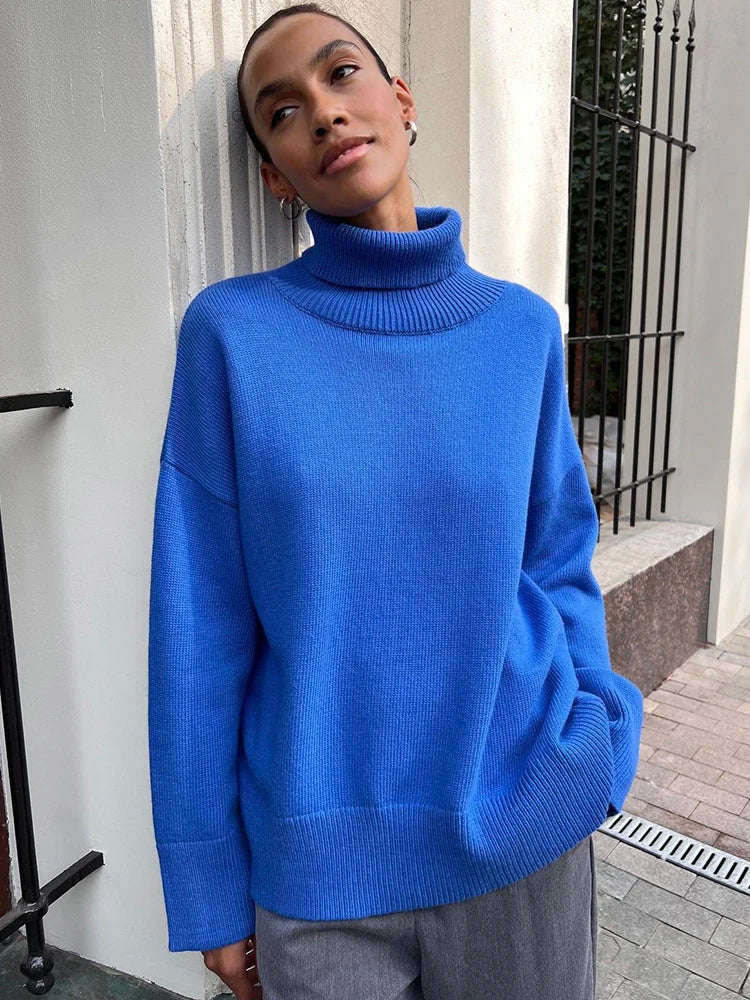 Soft Knit Turtleneck – Relaxed Pullover