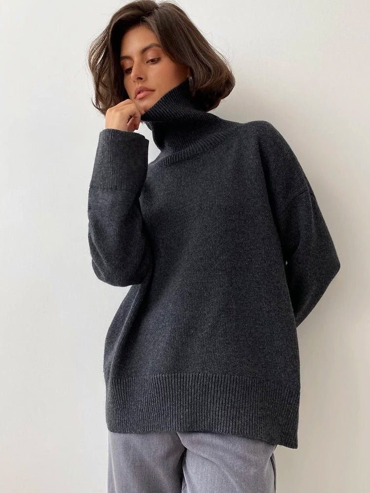 Soft Knit Turtleneck – Relaxed Pullover