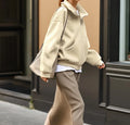 Mid-Length Hooded Cardigan – Thick Knit