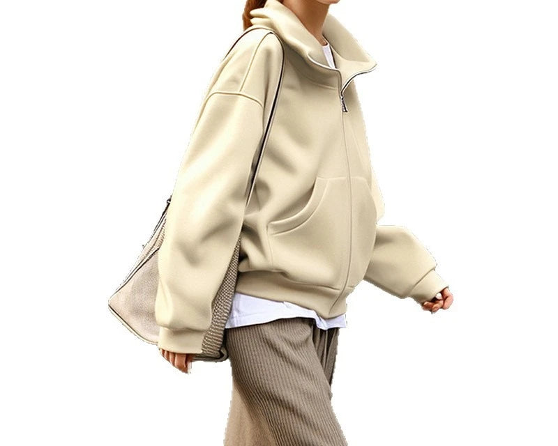 Mid-Length Hooded Cardigan – Thick Knit
