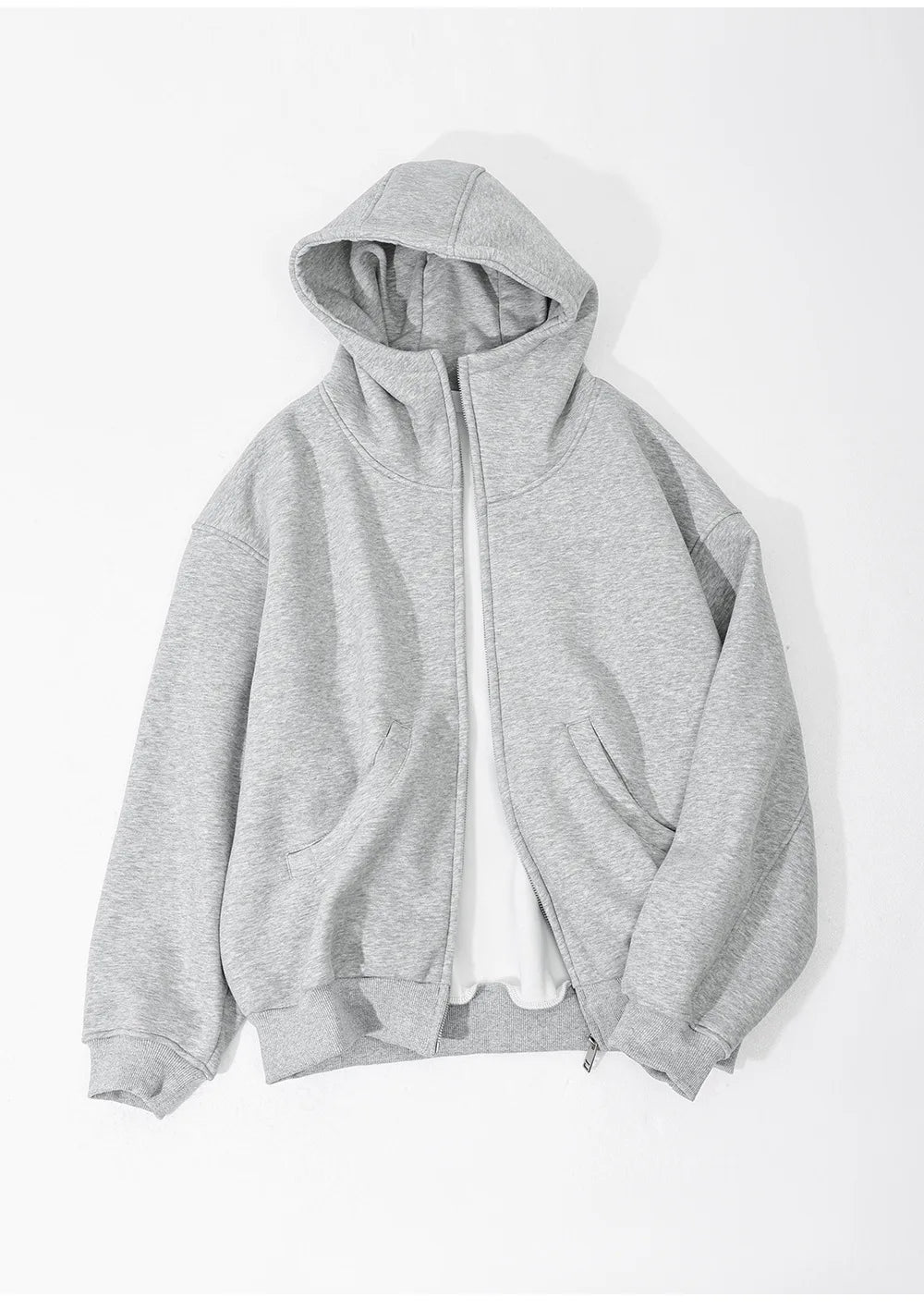 Mid-Length Hooded Cardigan – Thick Knit