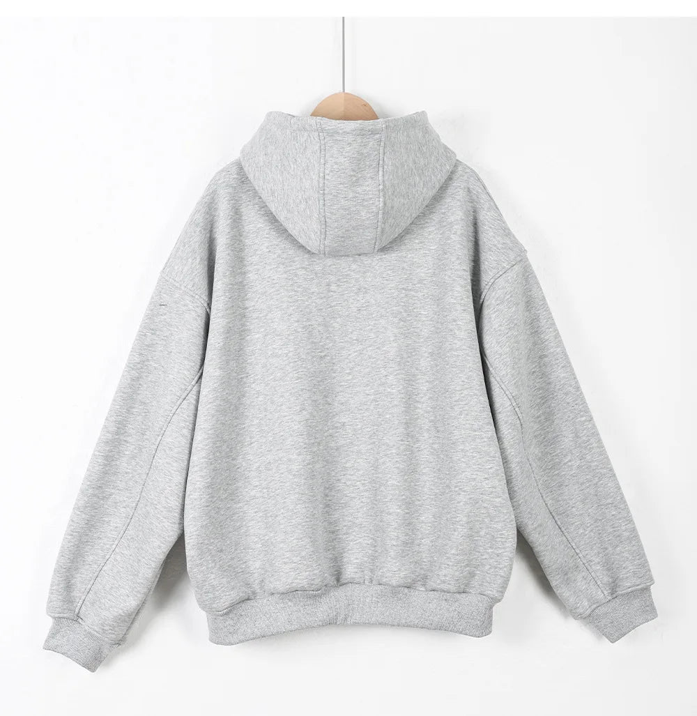 Mid-Length Hooded Cardigan – Thick Knit
